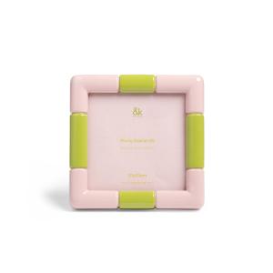 & klevering - Rift Cadre photo, 13 x 13 cm, rose / vert