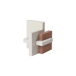 Kristina Dam Studio - Block Sculpture, L 22 x H 23 cm, gris…