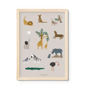 LIEWOOD - Beverly Poster, 50 x 70 cm, all together / sandy