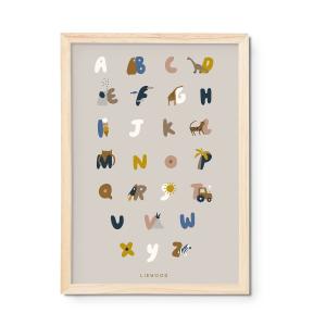 LIEWOOD - Beverly Poster, 50 x 70 cm, alphabet / sandy