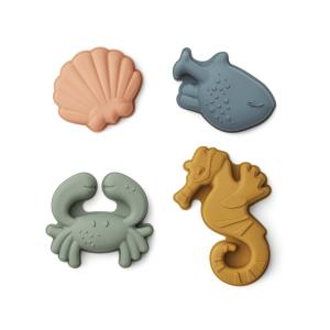 LIEWOOD - Gill Moules, Sea Creature, sandy (set de 4)