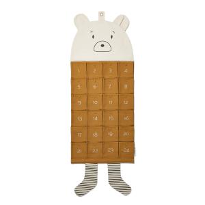 LIEWOOD - Klaus Calendrier de l'Avent, Monsieur Ours, golde…