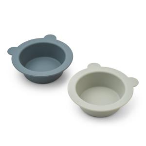 LIEWOOD - Peony Bols, whale blue / dove blue (set de 2)