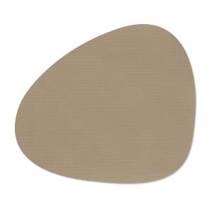 Lind DNA - Set de table Curve L , Corduroy clay marron
