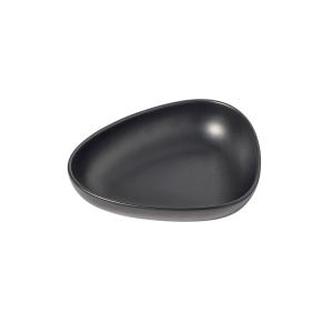 LindDNA - Curve Stoneware assiette creuse, 22 x 19 cm, noire