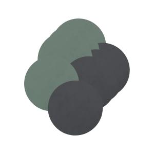 Lind DNA - Sous-verre en verre rond Double, Cloud anthracit…