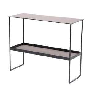 LindDNA - Table console, acier noir / Bull warm grey