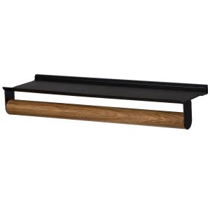 LindDNA - Slim Rail Etagère murale, chêne / noir