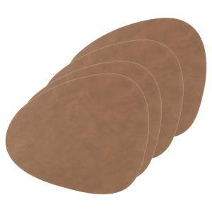 Lind DNA - Set de table Curve L, Nupo brown (jeu de 4)