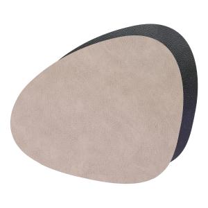 Lind DNA - Set de table Curve L Double , Bull warm grey / n…