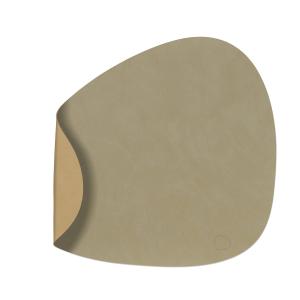 LindDNA - Set de table Curve L Double , Nupo dust / khaki