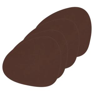 Lind DNA - Set de table Curve L, Bull brown (jeu de 4)