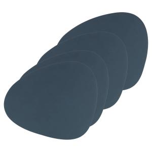 Lind DNA - Set de table Curve L, Nupo bleu foncé (jeu de 4)