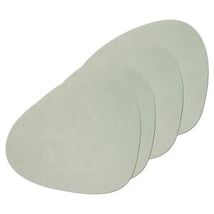 Lind DNA - Set de table Curve L, Nupo vert olive (lot de 4)