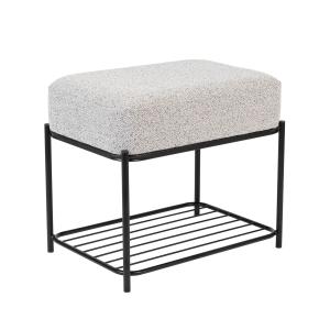 Livingstone - Comfy Tabouret 50 x 35 cm, noir / gris