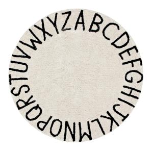 Lorena Canals - ABC Tapis, Ø 150 cm, naturel / noir