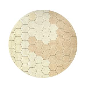 Lorena Canals - Honeycomb Tapis lavable, Ø 140 cm, ivory /…