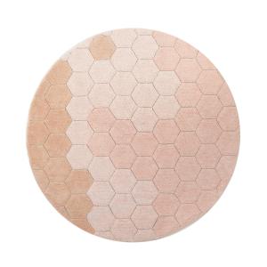 Lorena Canals - Honeycomb Tapis lavable, Ø 140 cm, light pi…