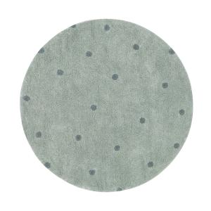 Lorena Canals - Round Dot Tapis, Ø 140 cm, blue sage / vint…