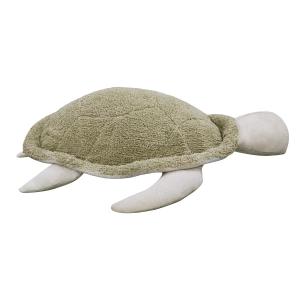 Lorena Canals - Sea Turtle Pouf, 85 x 115 cm, olive / nature