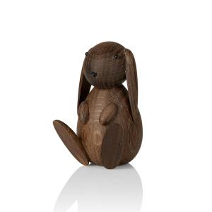 Lucie Kaas - Bunny Figure en bois, h 8,5 cm / chêne fumé