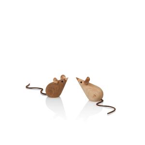 Lucie kaas - Figurine en bois de souris, frêne / châtaignie…