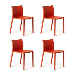 Magis - Air Ch air Chaise d'extérieur, orange (set de 4)