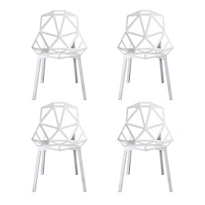 MAGIS - Chair One Chaise d'extérieur, blanc (set de 4)