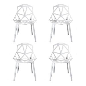 Magis - Chair One Chaise d'extérieur, blanc (set de 4)