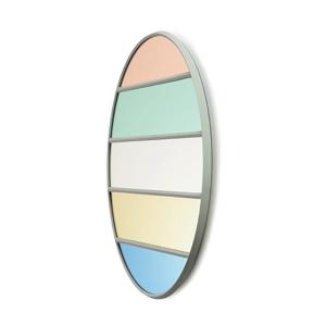 Magis - Miroir mural vitrail ø 50 cm, cadre gris clair / mu…