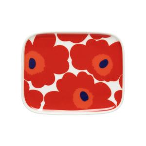 Marimekko - Oiva Unikko Plateau de service, 15 x 12 cm, bla…