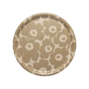Marimekko - Mini Unikko Plateau rond Ø 31 cm, beige / natur…