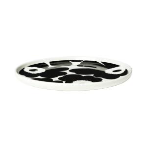 Marimekko - Oiva Unikko Assiette Ø 20 cm, blanc / noir