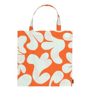 Marimekko - Leikko Sac à provisions, orange / bleu clair