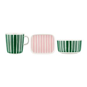 Marimekko - Oiva Piccolo Set de petit déjeuner, vert / blan…