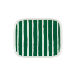 Marimekko - Oiva Piccolo Assiette, 15 x 12 cm, blanc / vert