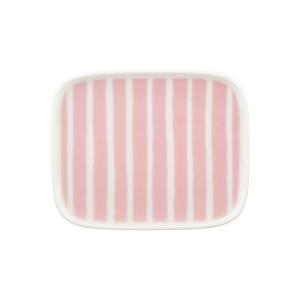 Marimekko - Oiva Piccolo Assiette, 15 x 12 cm, blanc / rose