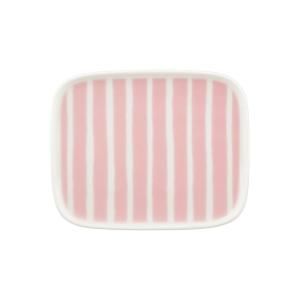 Marimekko - Oiva Piccolo Assiette, 15 x 12 cm, blanc / rose