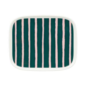 Marimekko - Oiva Piccolo assiette, 15 x 12 cm, white / pink…