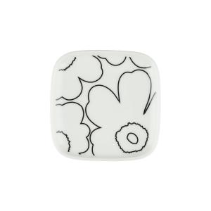 Marimekko - Oiva Piirto Unikko Assiette, 10 x 10 cm, blanc…