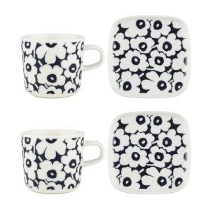 Marimekko - Oiva Pikkuinen Unikko Gobelet avec anse & Assie…