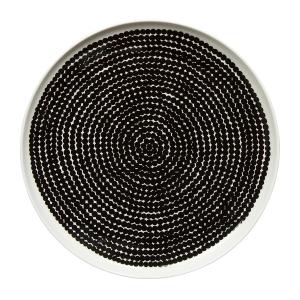 Marimekko - Oiva Räsymatto Plaque Ø 25 cm, noir / blanc