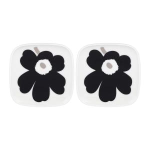 Marimekko - Oiva Unikko Plateau de service, 10 x 10 cm, bla…