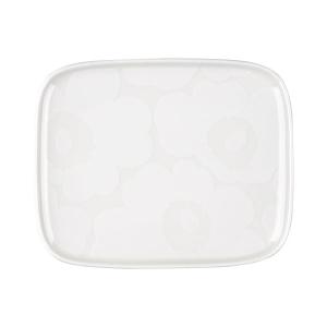 Marimekko - Oiva Unikko Plateau de service, 15 x 12 cm, bla…