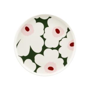 Marimekko - Oiva Unikko Assiette Ø 20 cm, vert / blanc