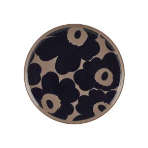 Marimekko - Oiva Unikko Assiette, Ø 20 cm, terra / bleu fon…