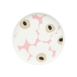Marimekko - Oiva Unikko Assiette Ø 20 cm, white / pink / sa…