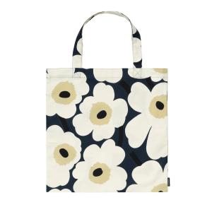 Marimekko - Pieni Unikko Sac à provisions, bleu nuit / crea…