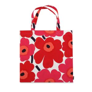 Marimekko - Pieni Unikko Sac à provisions, rouge / blanc