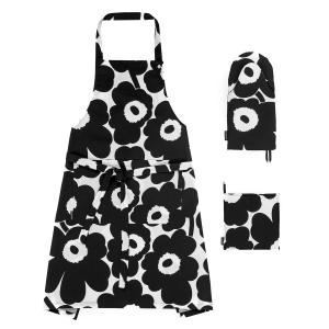 Marimekko - Pieni Unikko Set de linge de cuisine, blanc / n…